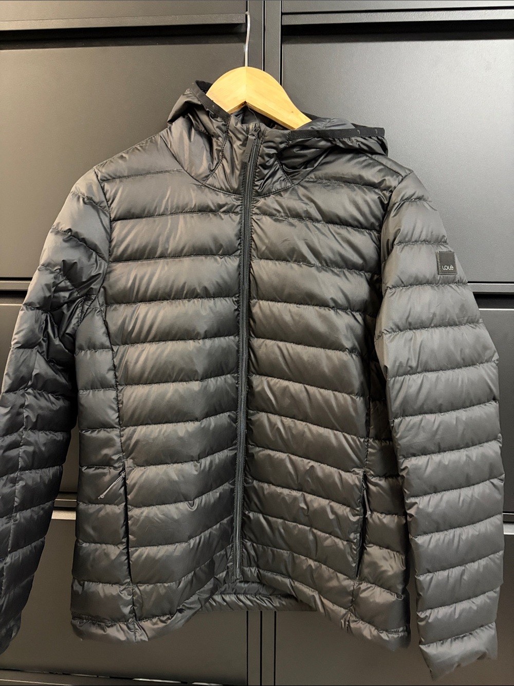 Lole Black Quilted Hooded Puffer Jacket